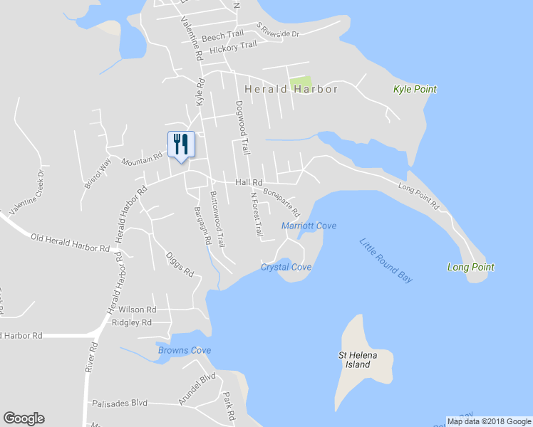 map of restaurants, bars, coffee shops, grocery stores, and more near 920 Pine Trail in Crownsville