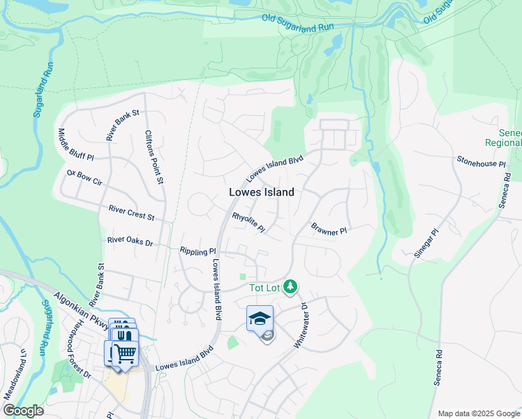 map of restaurants, bars, coffee shops, grocery stores, and more near 47672 Leechecker Court in Sterling