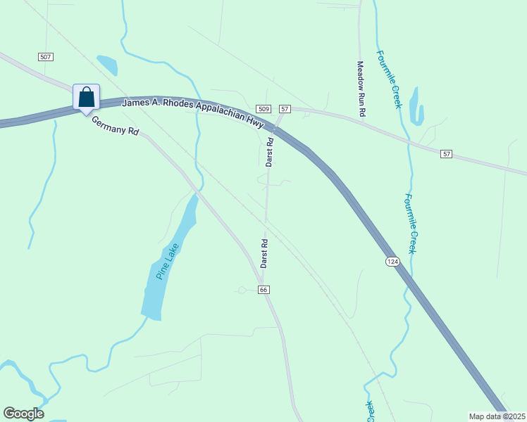 map of restaurants, bars, coffee shops, grocery stores, and more near 233 Darst Road in Waverly