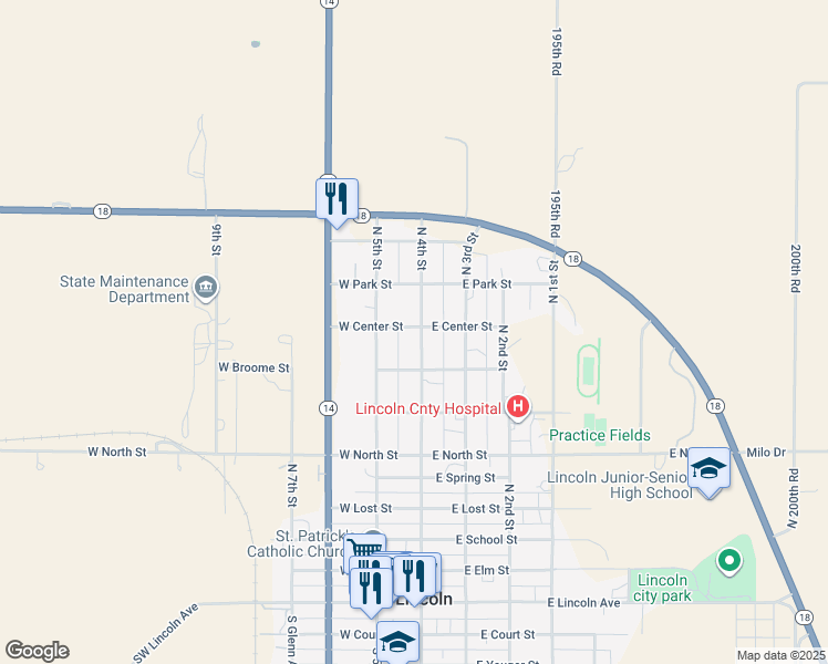 map of restaurants, bars, coffee shops, grocery stores, and more near 900 North 4th Street in Lincoln