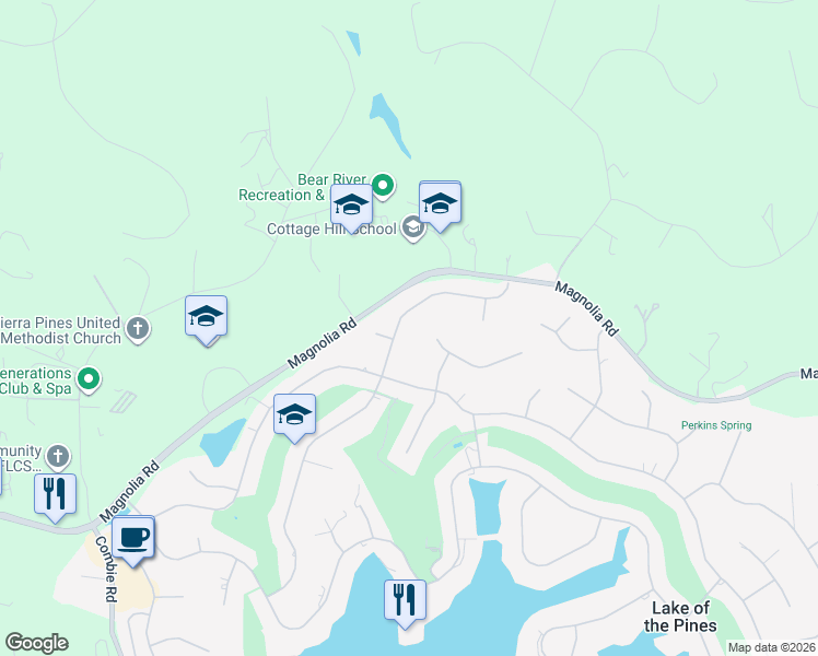 map of restaurants, bars, coffee shops, grocery stores, and more near 22716 Sunset Ridge Drive in Auburn