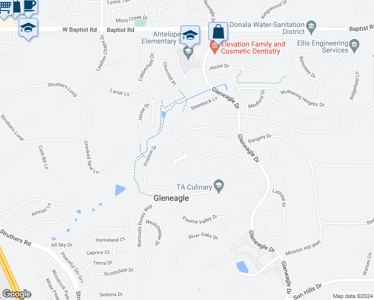 map of restaurants, bars, coffee shops, grocery stores, and more near 10 Desert Inn Way in Colorado Springs