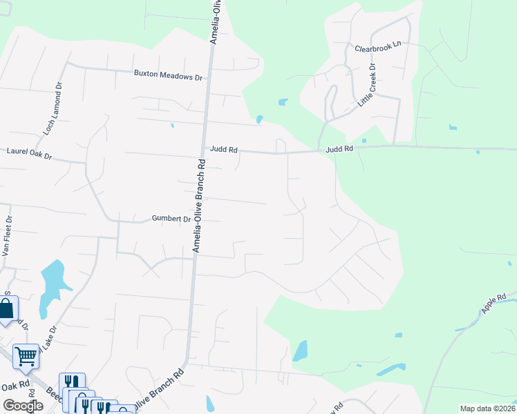 map of restaurants, bars, coffee shops, grocery stores, and more near 48 Donna Drive in Amelia