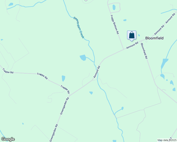 map of restaurants, bars, coffee shops, grocery stores, and more near 20775 Airmont Road in Bluemont
