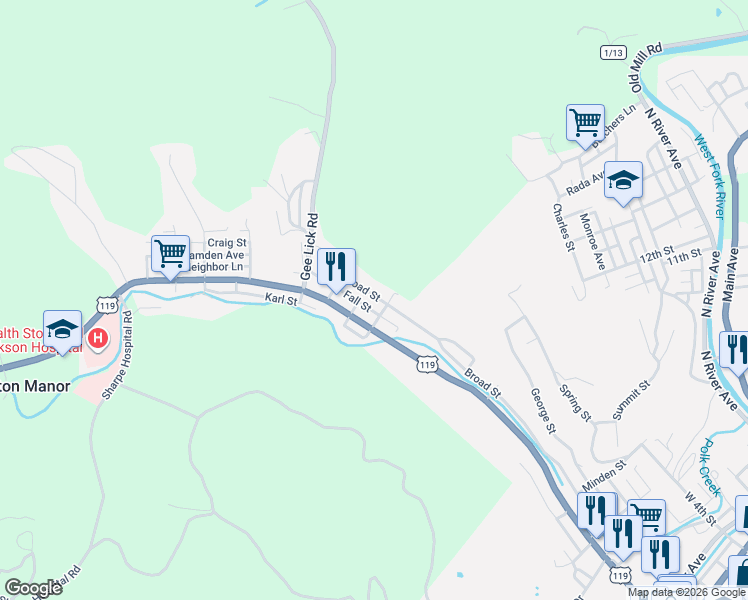 map of restaurants, bars, coffee shops, grocery stores, and more near 617 Broad Street in Weston