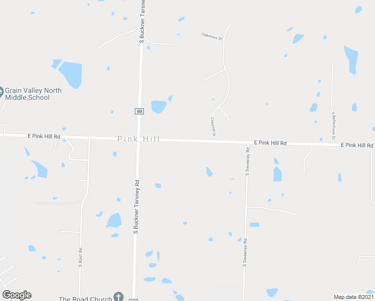 map of restaurants, bars, coffee shops, grocery stores, and more near 33109 East Pink Hill Road in Grain Valley