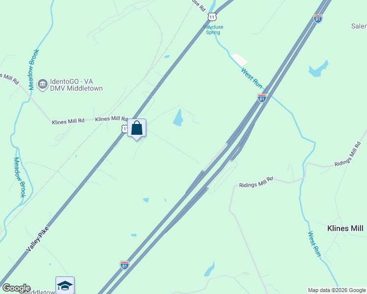 map of restaurants, bars, coffee shops, grocery stores, and more near 271 Klines Mill Lane in Middletown
