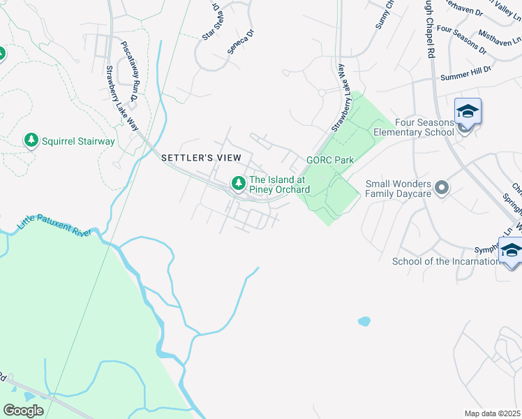 map of restaurants, bars, coffee shops, grocery stores, and more near 1010 Verdigris Way in Odenton