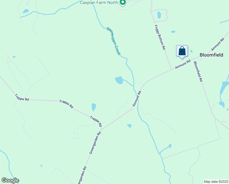 map of restaurants, bars, coffee shops, grocery stores, and more near 20775 Airmont Road in Bluemont