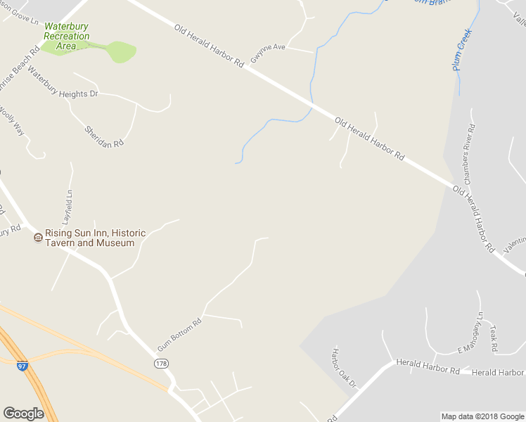 map of restaurants, bars, coffee shops, grocery stores, and more near 1116 Gum Bottom Road in Crownsville