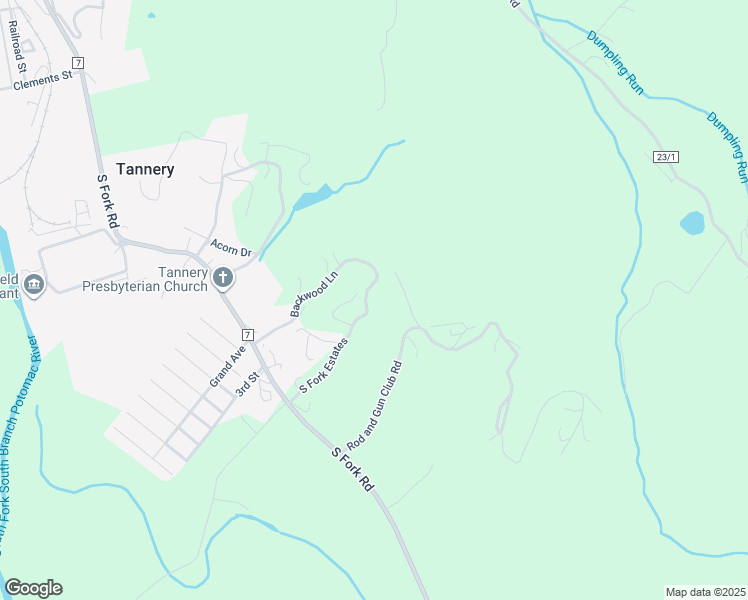 map of restaurants, bars, coffee shops, grocery stores, and more near 308 South Fork Estates in Moorefield