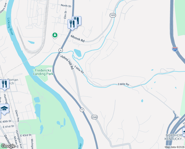 map of restaurants, bars, coffee shops, grocery stores, and more near 179 Lakeview Drive in Wilder