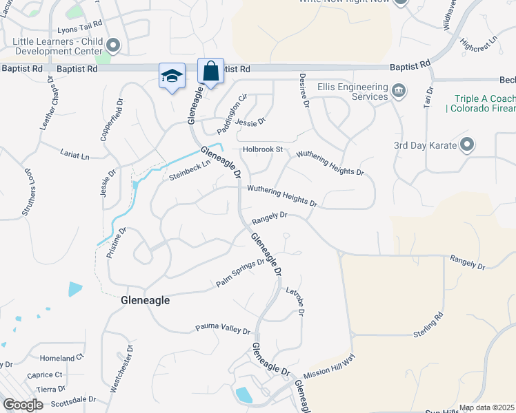 map of restaurants, bars, coffee shops, grocery stores, and more near 15025 Hilton Head Court in Colorado Springs