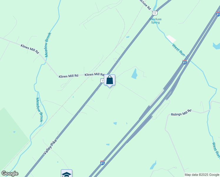 map of restaurants, bars, coffee shops, grocery stores, and more near 6773 Valley Pike in Middletown