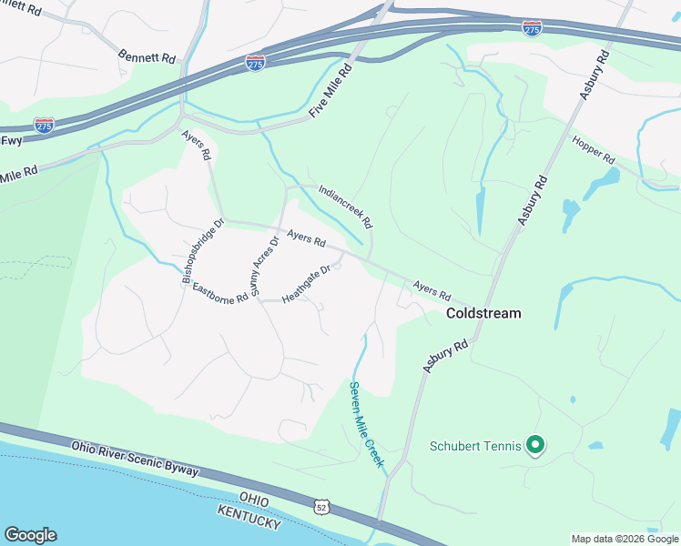 map of restaurants, bars, coffee shops, grocery stores, and more near 432 Heathgate Road in Cincinnati