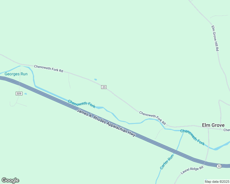 map of restaurants, bars, coffee shops, grocery stores, and more near 7367 Chenoweth Fork Road in Piketon