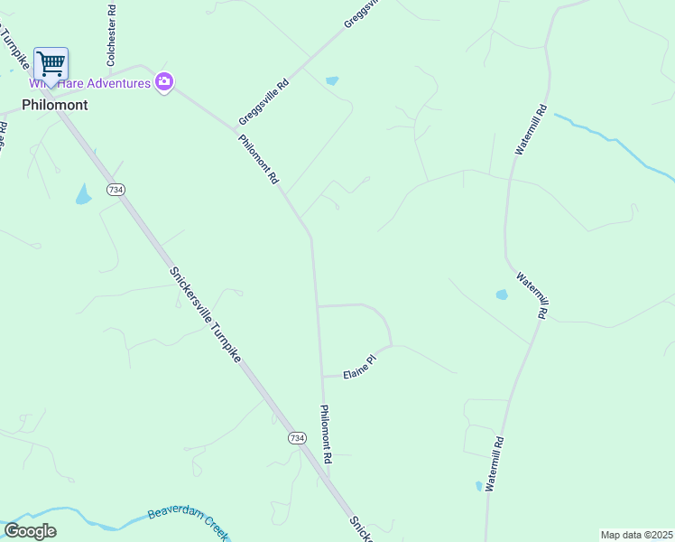 map of restaurants, bars, coffee shops, grocery stores, and more near 36986 Wellington Drive in Purcellville