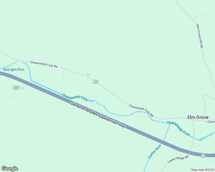 map of restaurants, bars, coffee shops, grocery stores, and more near 7367 Chenoweth Fork Road in Piketon
