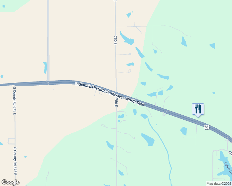 map of restaurants, bars, coffee shops, grocery stores, and more near 4280 U.S. 50 in Milan