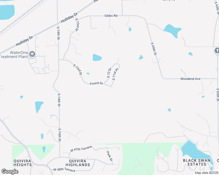 map of restaurants, bars, coffee shops, grocery stores, and more near 2745-2801 South 72 Drive in Kansas City