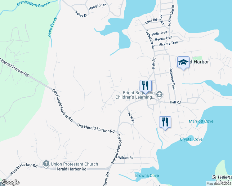 map of restaurants, bars, coffee shops, grocery stores, and more near 478 Mountain Road in Crownsville