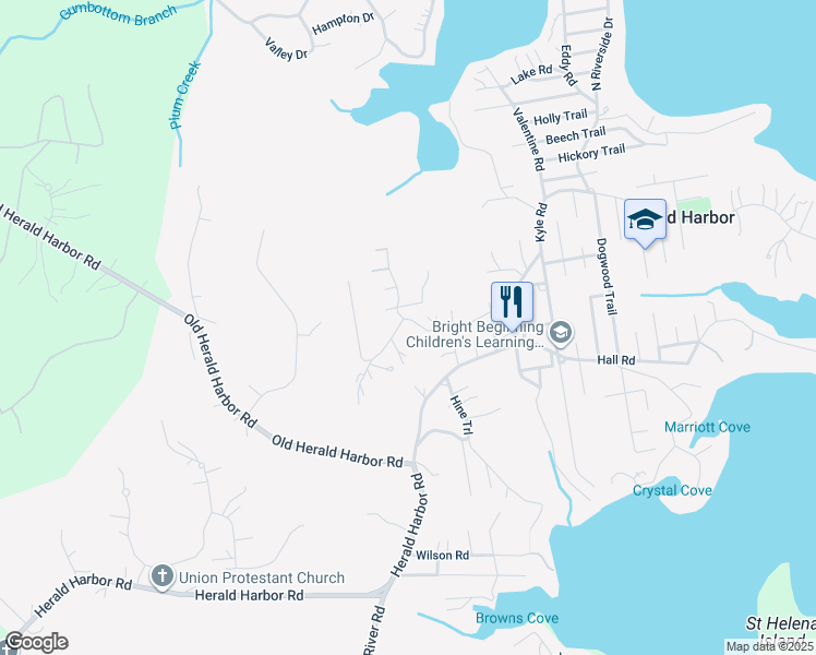 map of restaurants, bars, coffee shops, grocery stores, and more near 478 Mountain Road in Crownsville