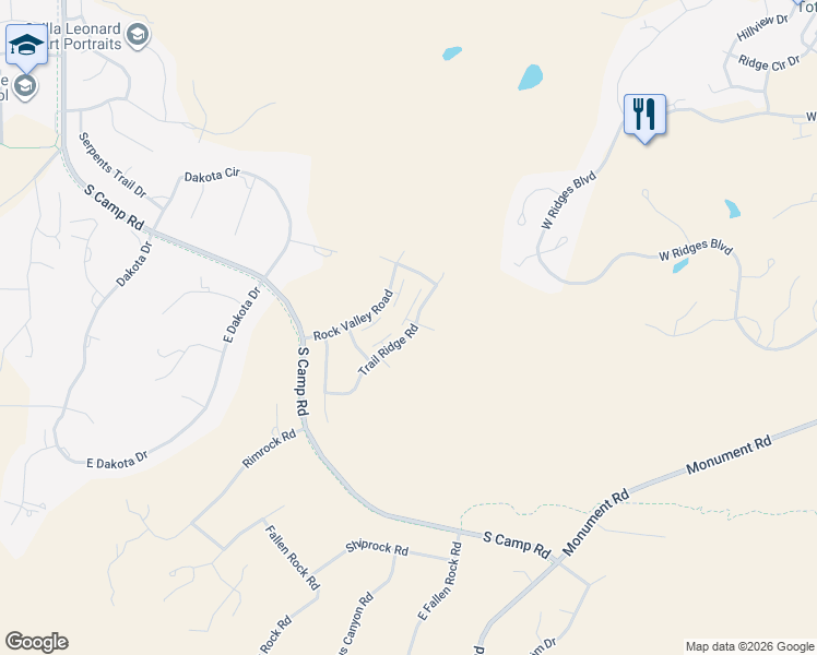 map of restaurants, bars, coffee shops, grocery stores, and more near 2283 Red Wash Court in Grand Junction