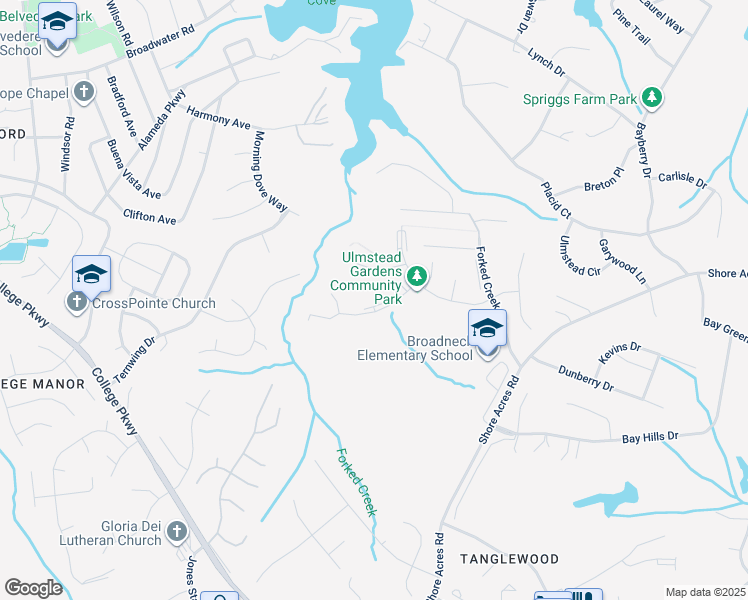 map of restaurants, bars, coffee shops, grocery stores, and more near 548 Greenhill Court in Arnold