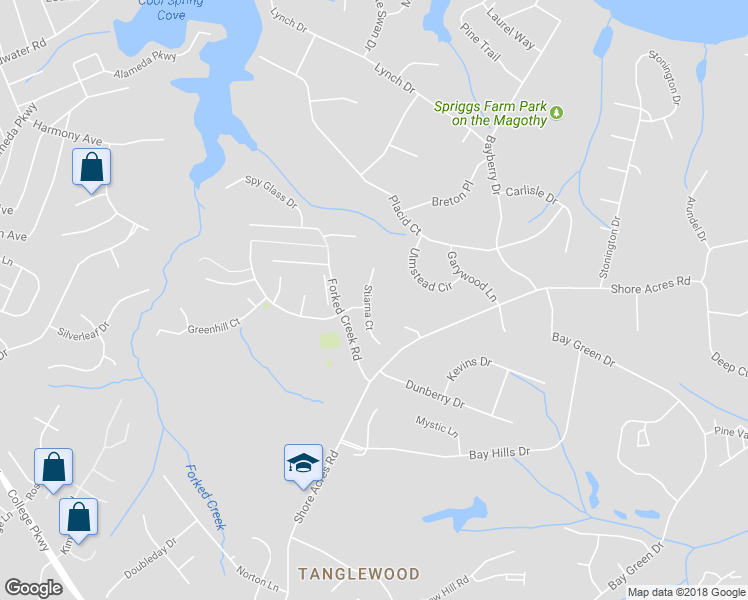 map of restaurants, bars, coffee shops, grocery stores, and more near 1165 Stiarna Court in Arnold