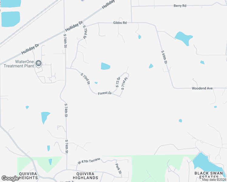 map of restaurants, bars, coffee shops, grocery stores, and more near 2745-2801 South 72 Drive in Kansas City