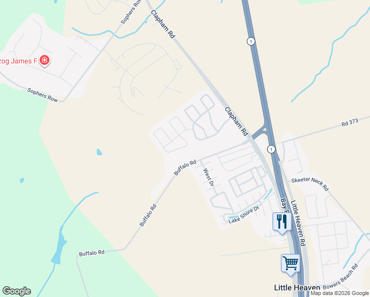 map of restaurants, bars, coffee shops, grocery stores, and more near 77 Evidence Road in Magnolia