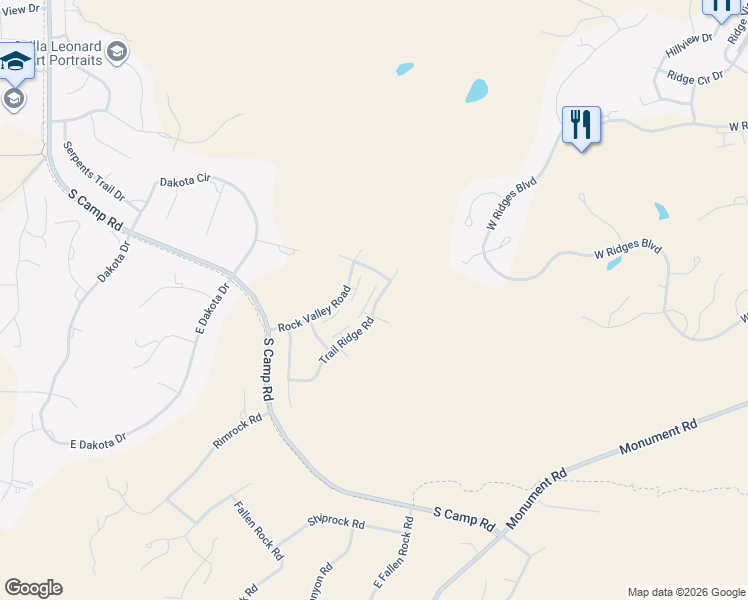 map of restaurants, bars, coffee shops, grocery stores, and more near 2283 Red Wash Court in Grand Junction