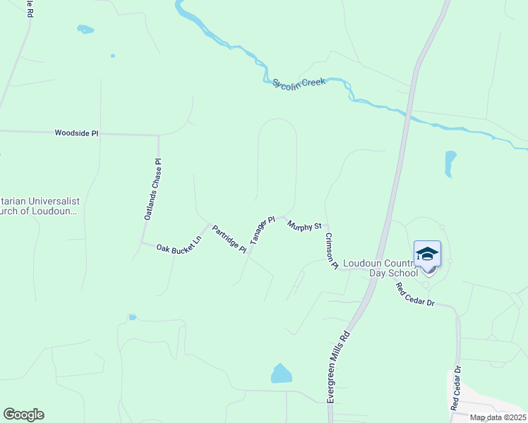map of restaurants, bars, coffee shops, grocery stores, and more near 20503 Tanager Pl in Leesburg