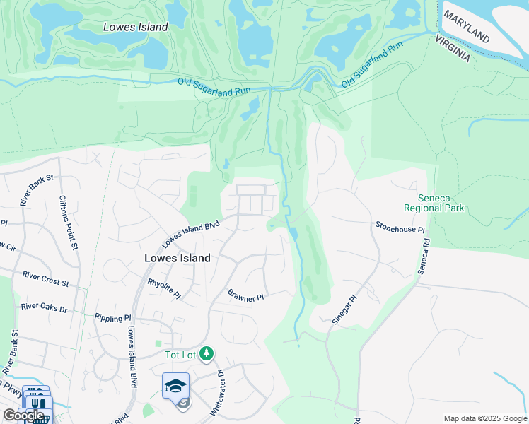 map of restaurants, bars, coffee shops, grocery stores, and more near 20373 Cottswold Terrace in Lowes Island