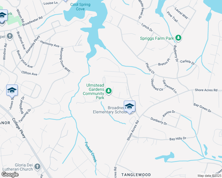 map of restaurants, bars, coffee shops, grocery stores, and more near 1184 White Coral Court in Arnold