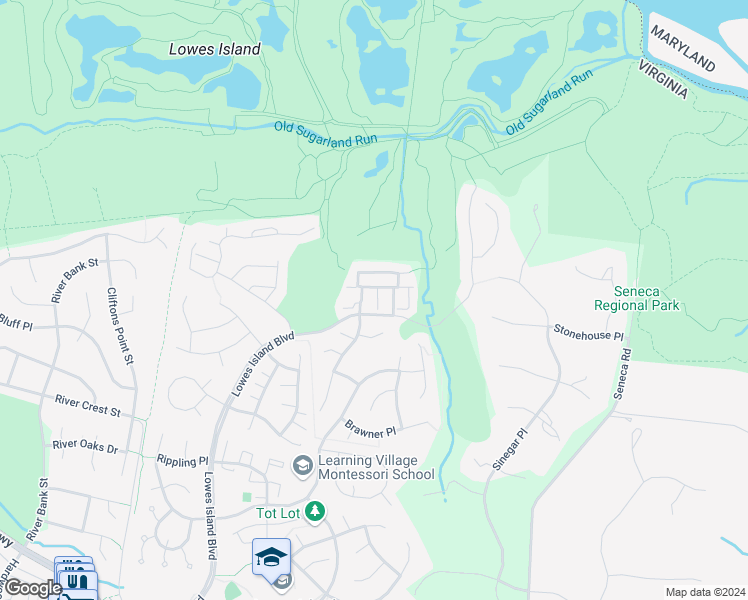 map of restaurants, bars, coffee shops, grocery stores, and more near 20357 Hawick Terrace in Sterling