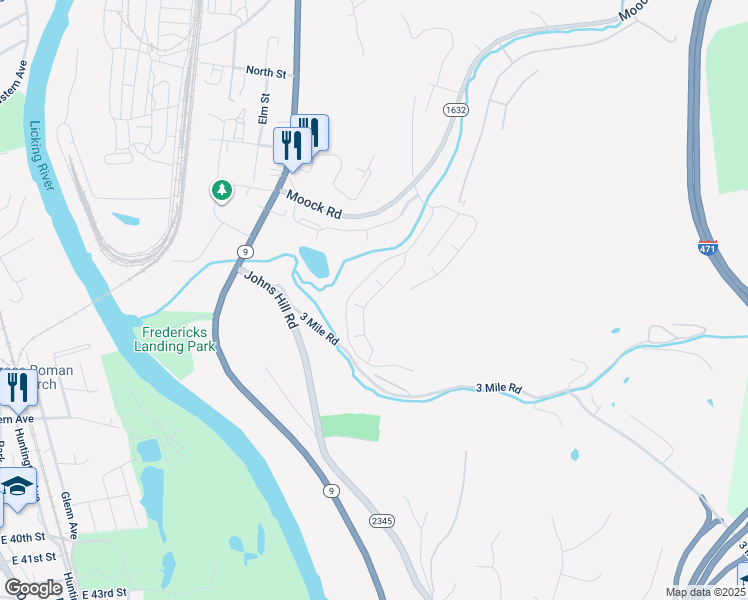map of restaurants, bars, coffee shops, grocery stores, and more near 153 Lakeview Drive in Wilder