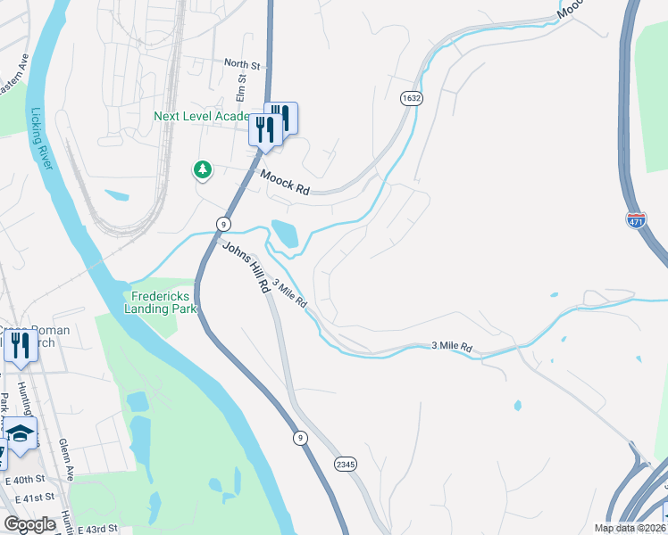 map of restaurants, bars, coffee shops, grocery stores, and more near 470 Lakeview Drive in Wilder