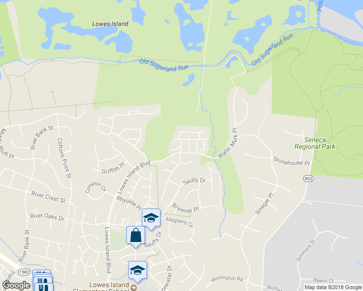 map of restaurants, bars, coffee shops, grocery stores, and more near 20399 Cloverfield Terrace in Sterling