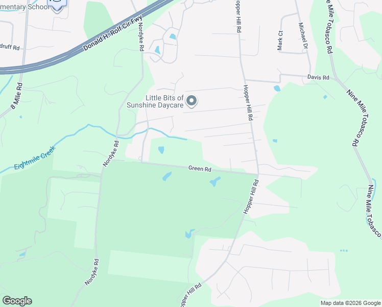 map of restaurants, bars, coffee shops, grocery stores, and more near 504 Green Road in Cincinnati