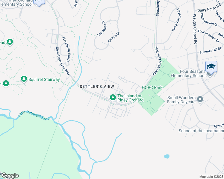 map of restaurants, bars, coffee shops, grocery stores, and more near 1019 Railbed Drive in Odenton