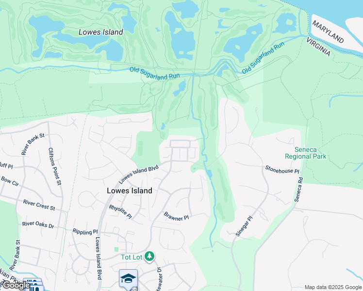 map of restaurants, bars, coffee shops, grocery stores, and more near 47851 Scotsborough Square in Sterling