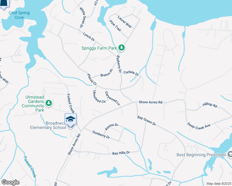 map of restaurants, bars, coffee shops, grocery stores, and more near 1032 Placid Court in Arnold