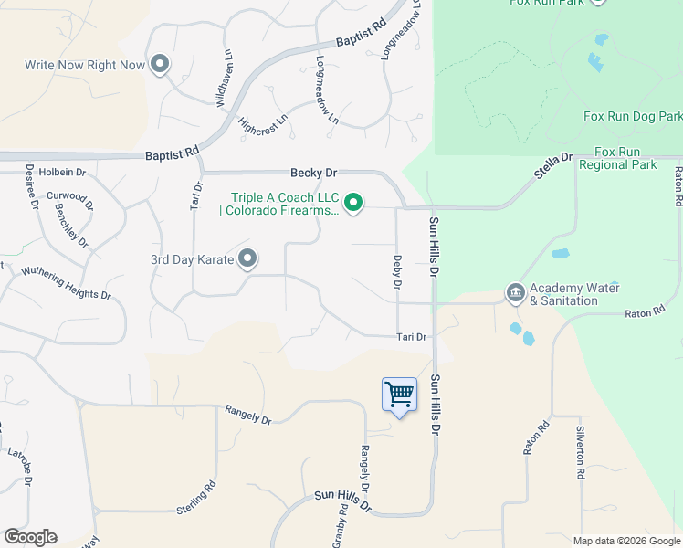 map of restaurants, bars, coffee shops, grocery stores, and more near 1320 Spring Valley Drive in Colorado Springs