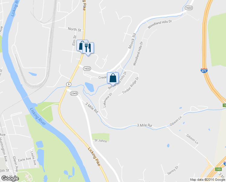 map of restaurants, bars, coffee shops, grocery stores, and more near 470 Lakeview Drive in Wilder