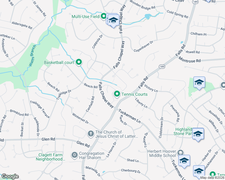 map of restaurants, bars, coffee shops, grocery stores, and more near 11934 Frost Valley Way in Rockville