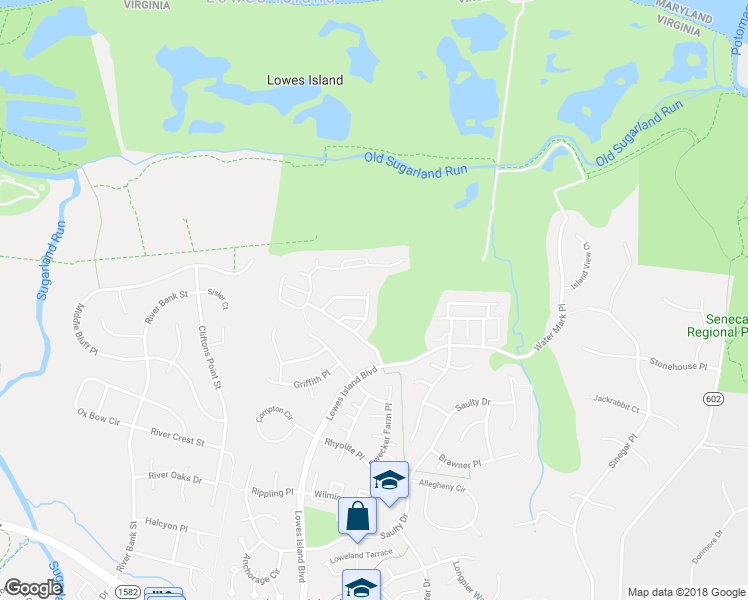 map of restaurants, bars, coffee shops, grocery stores, and more near 47656 Paulsen Square in Sterling