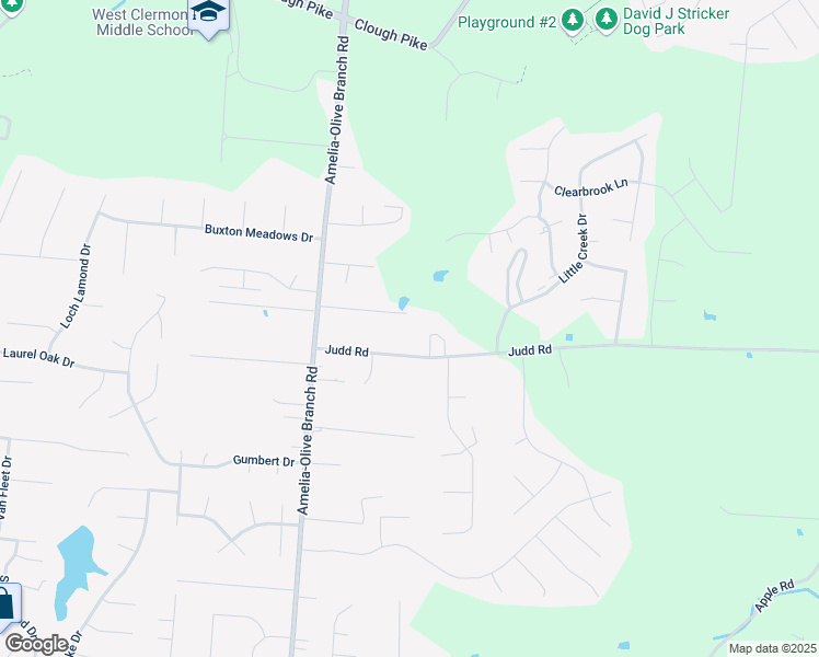 map of restaurants, bars, coffee shops, grocery stores, and more near 20 Estate Drive in Amelia