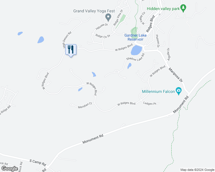 map of restaurants, bars, coffee shops, grocery stores, and more near 2353 Yellow Cat Court in Grand Junction