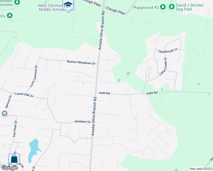 map of restaurants, bars, coffee shops, grocery stores, and more near 10 Estate Drive in Amelia